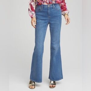 Chico’s So Slimming High Rise Flare Jeans Size 3 - US 16 Medium Wash